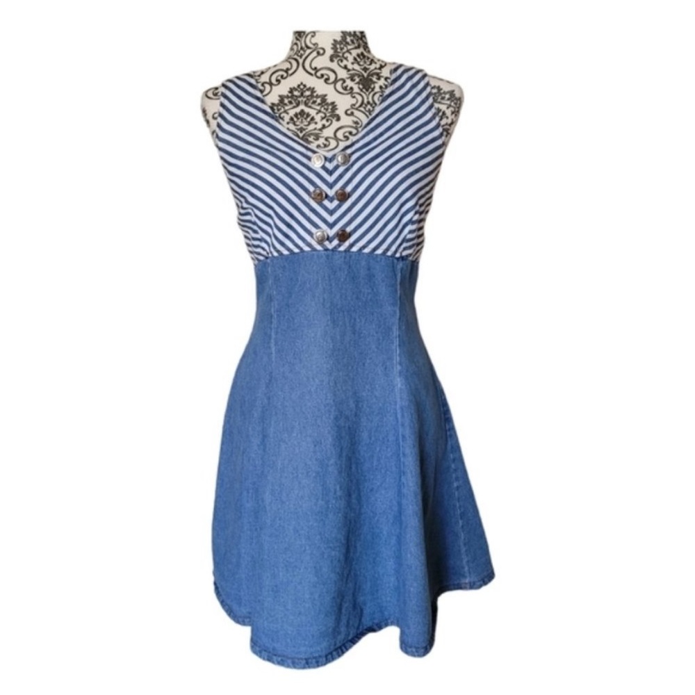 Vintage blue denim dress